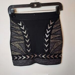 MARCIANO bandage mini skirt